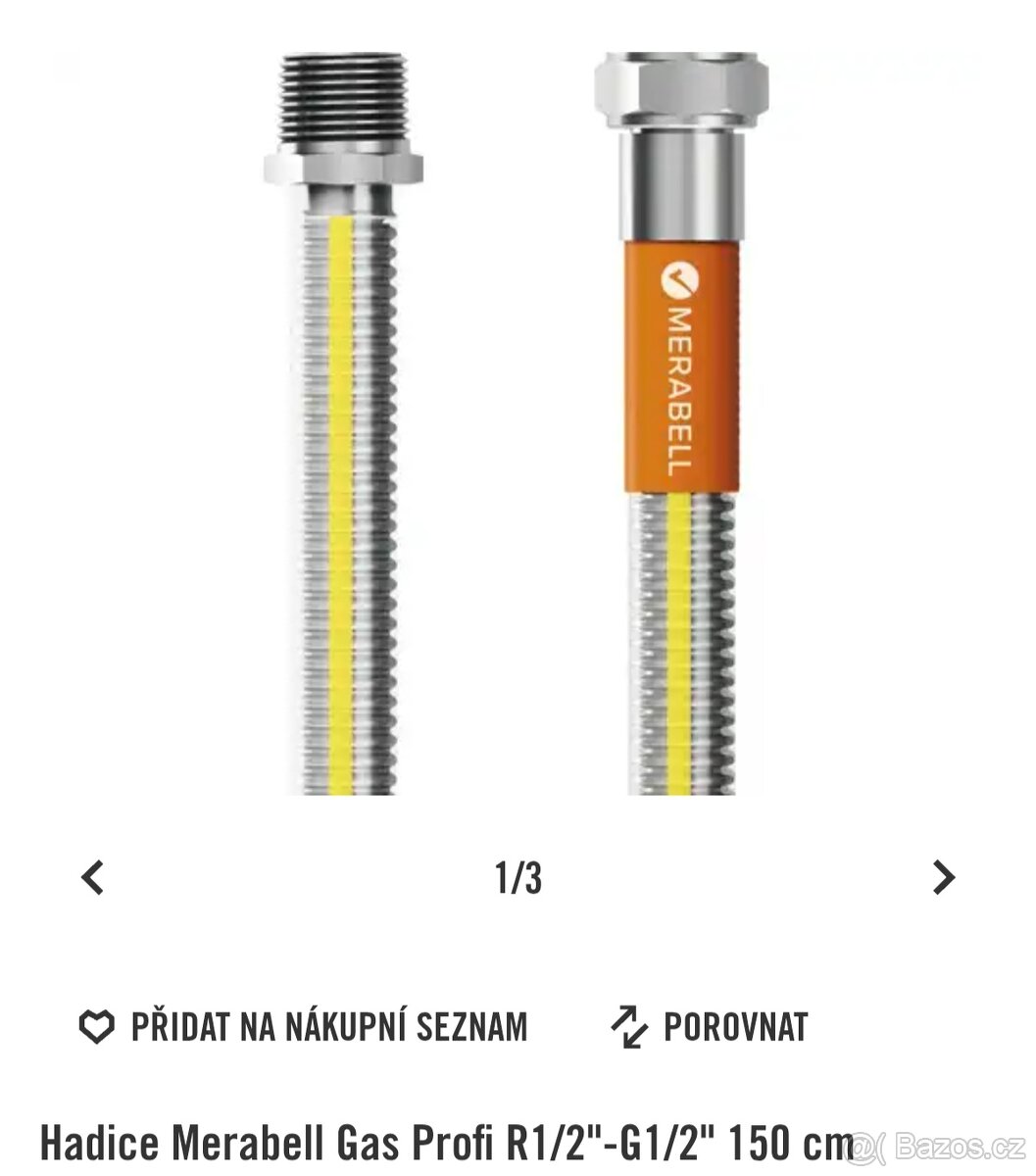 Flexi hadice Merabell Gas 150cm