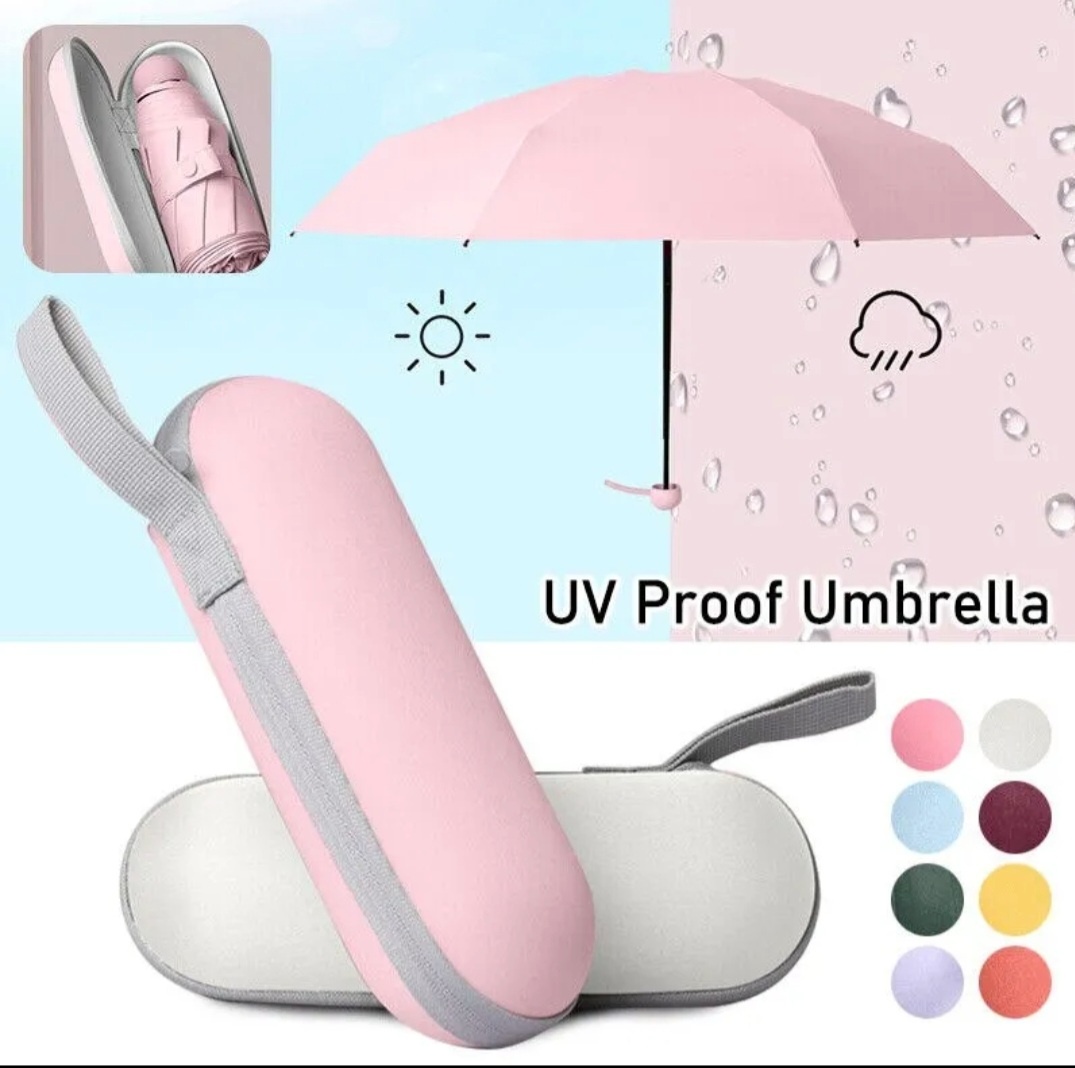Nový deštník růžový  s pouzdrem