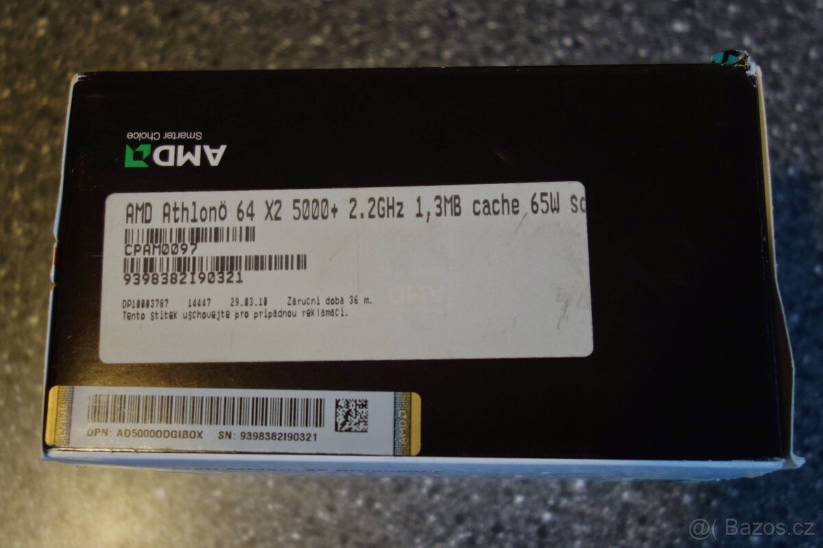 Procesor s chlazením AMD Athlon 64 X2 5000+