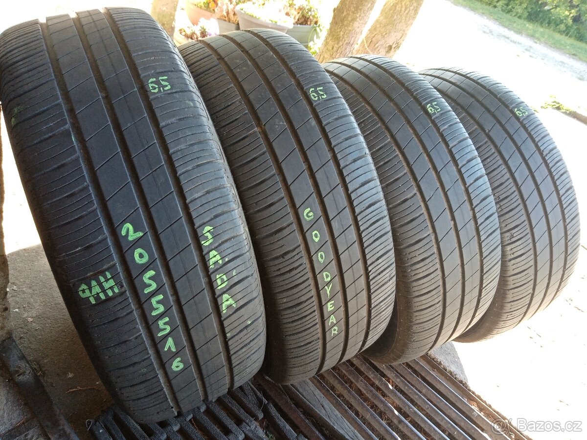 Letní pneu 4kusy 205/55/16 vzorek 90% GOODYEAR - dobírka