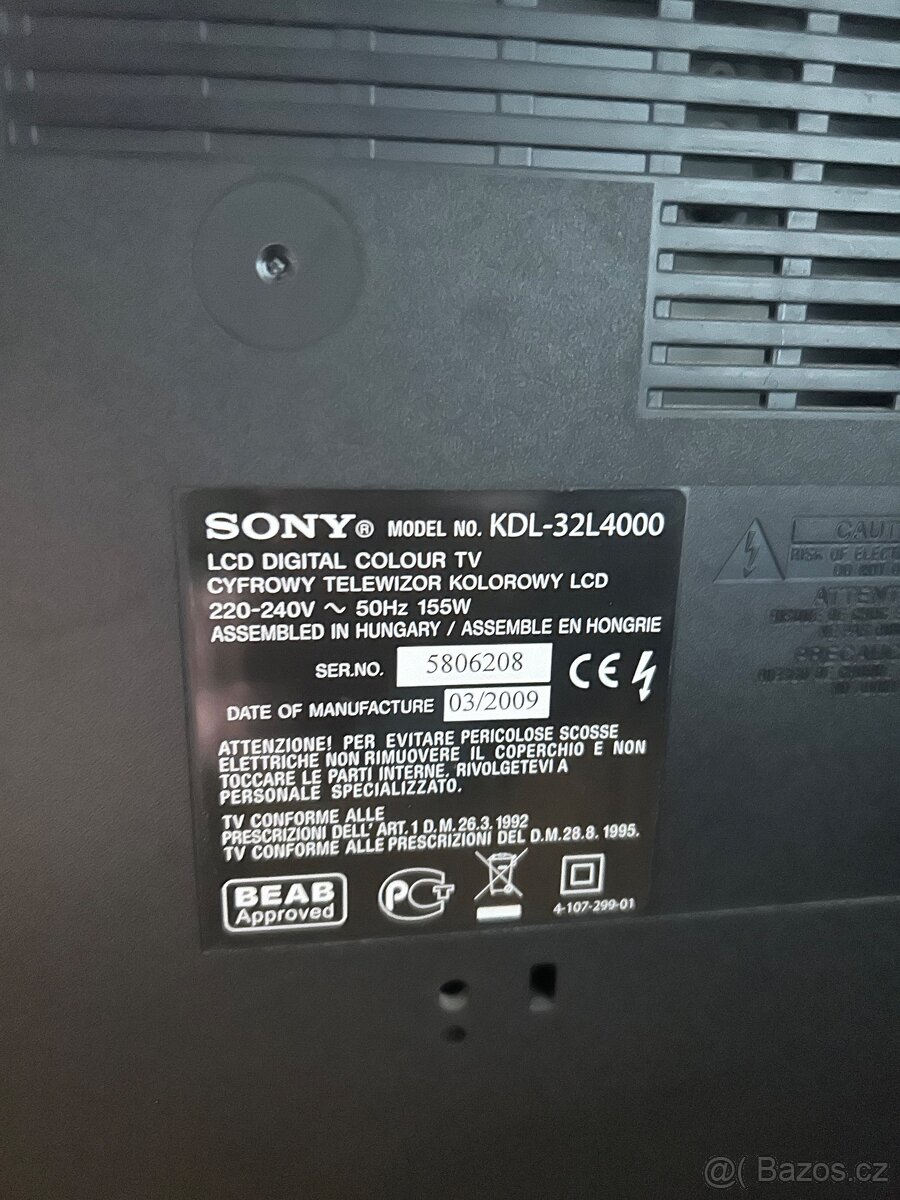 Prodám TV SONY
