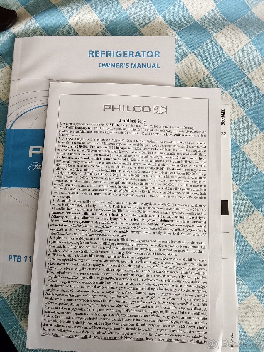 Prodám Ledničku s mrazákem PHILCO PTB 1132