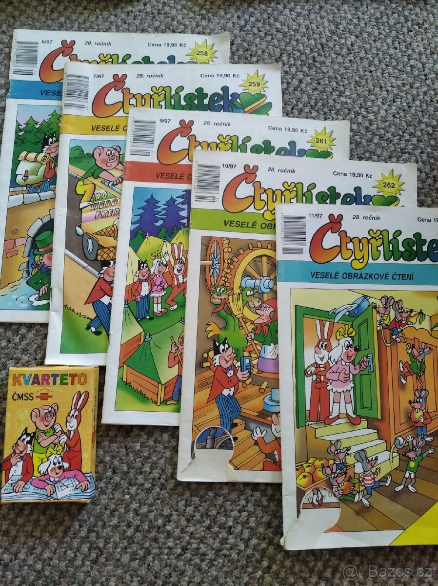 Čtyřlístek z roku 97 5x 258,259,261,262,263