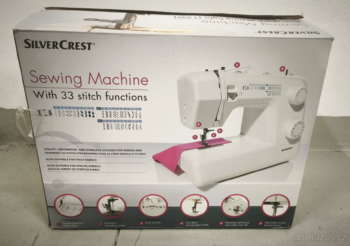 Šicí stroj SilverCrest – nový, pouze vyzkoušený