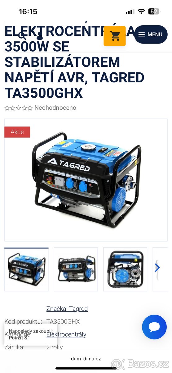 Elektrocentrála Target 3500w