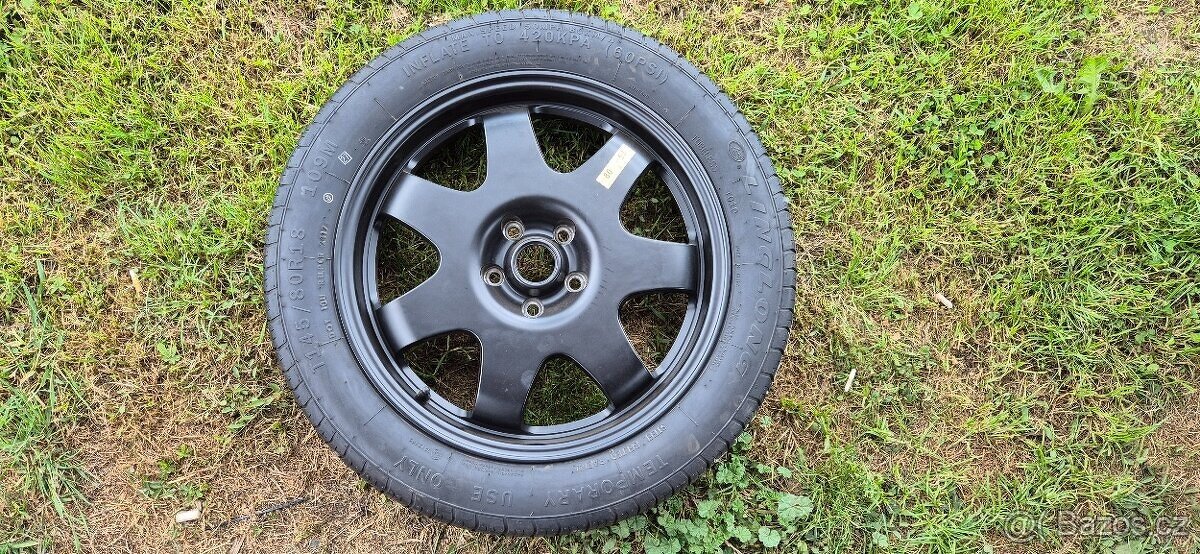 Rezervní dojezd. kolo 5x112 4xT15 ET0 Audi Škoda VW REZERVA