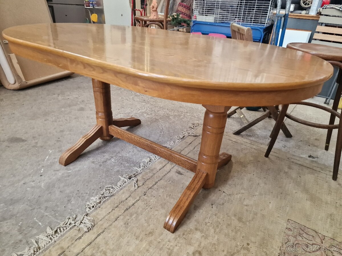 Stul Jidelni Dub Rustikál Rozkládací 100x160 výška 78/202 cm