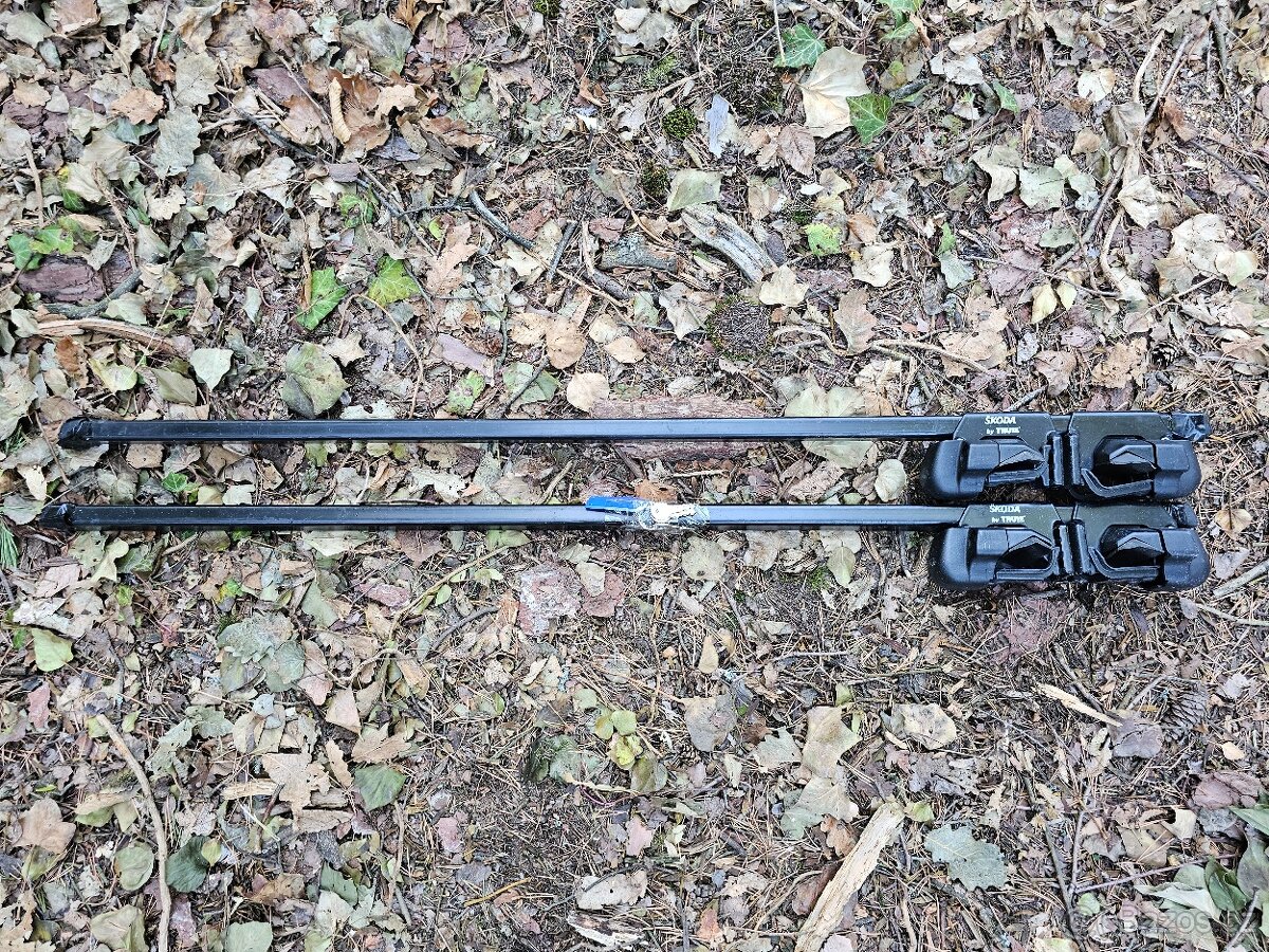 Zamykatelné střešní příčníky + nosič kol– Škoda Thule