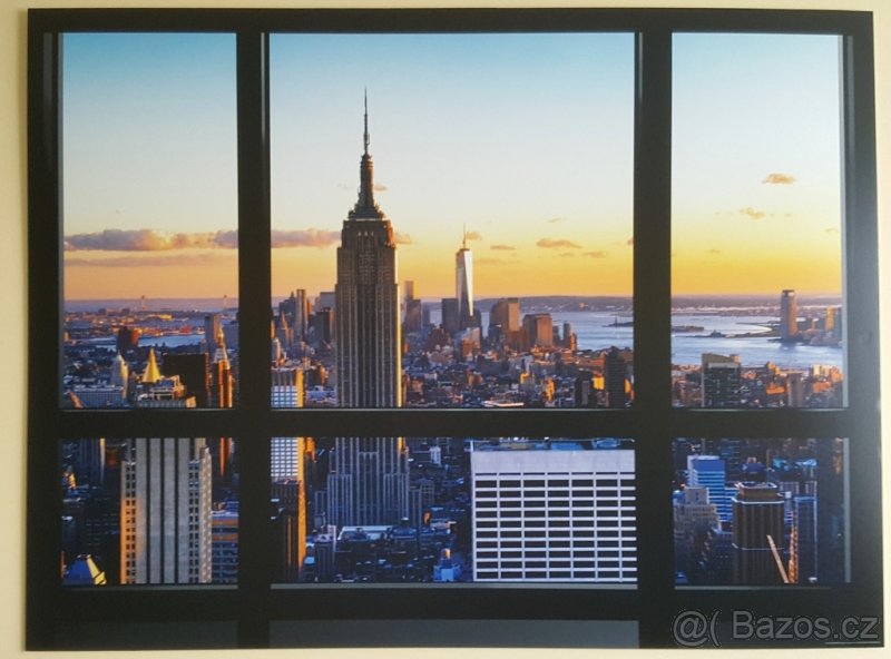 Plakát Window View Empire State Building-SLEVA 1000 Kč