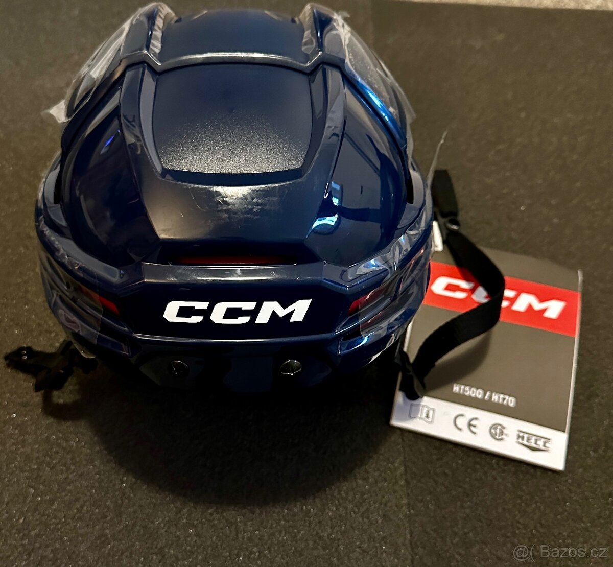 Hokejová přilba CCM Tacks 70 SR, velikost M, modrá navy