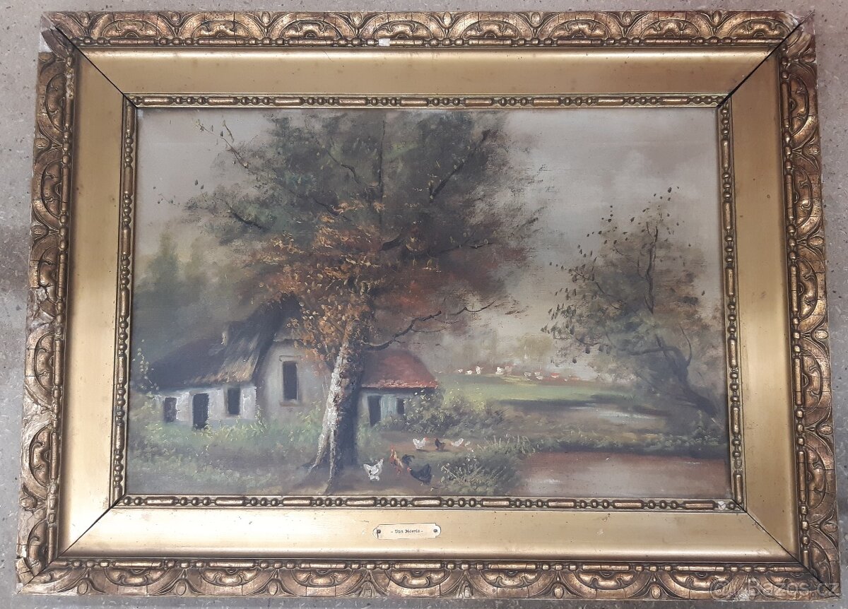 Van Mieris. Chalupa u rybníků