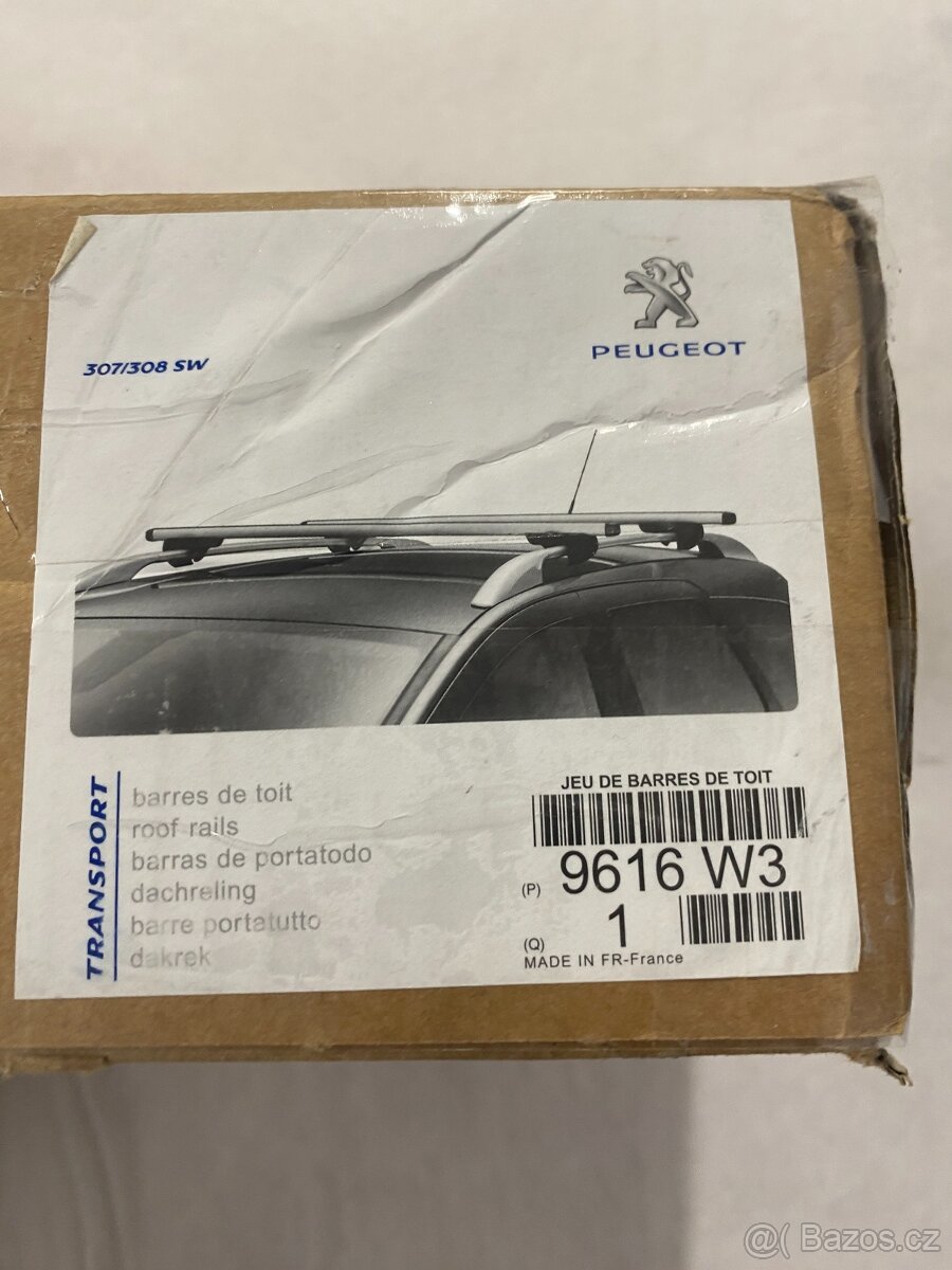 Střešní nosiče 308 SW 1 generace 9616W3