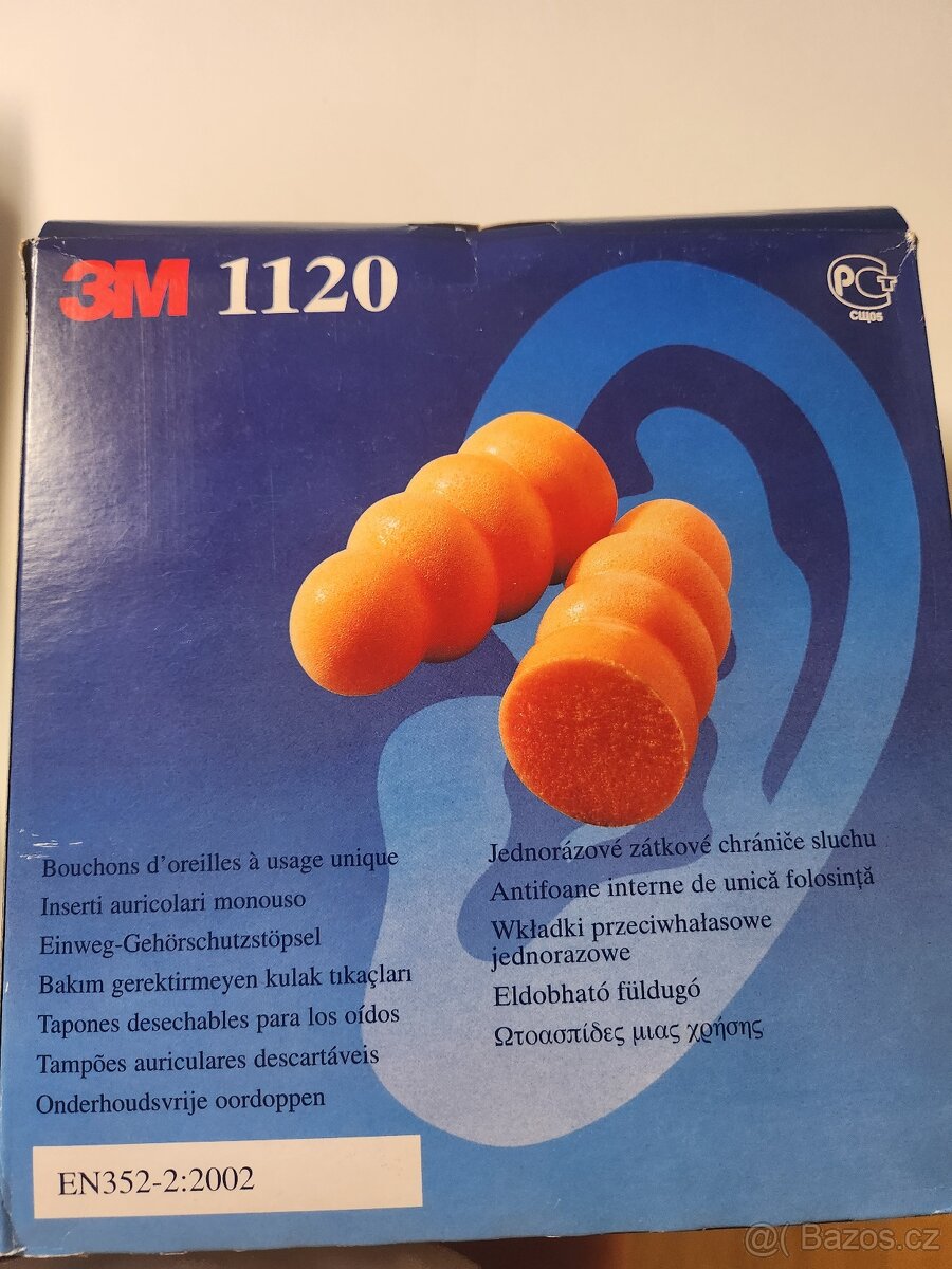 Špunty do uší 3M 1120 vroubkované (200 ks)