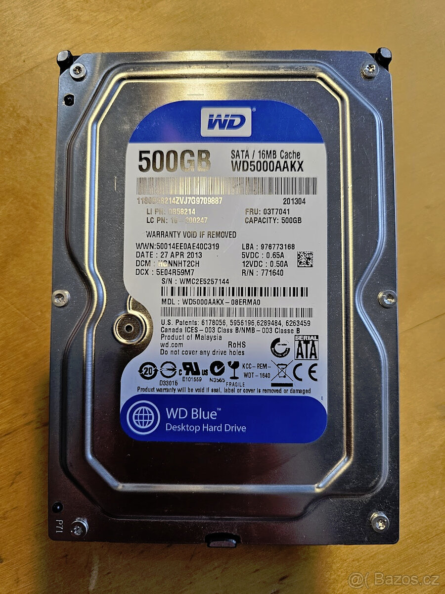 HDD WD 500GB WDC WD5000AAKX-08ERMA0