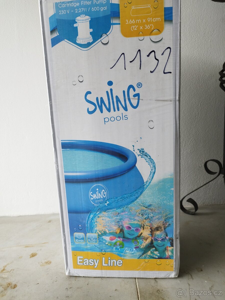 prodám nový bazén SWING Splash 3,66x0,91m s filtrací