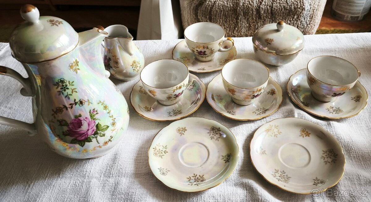 Retro porcelánová čajová sada zn. KAHLA – Made in GDR