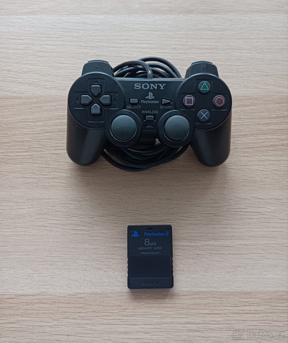 Ovladač + Paměťová Karta SONY na PS2