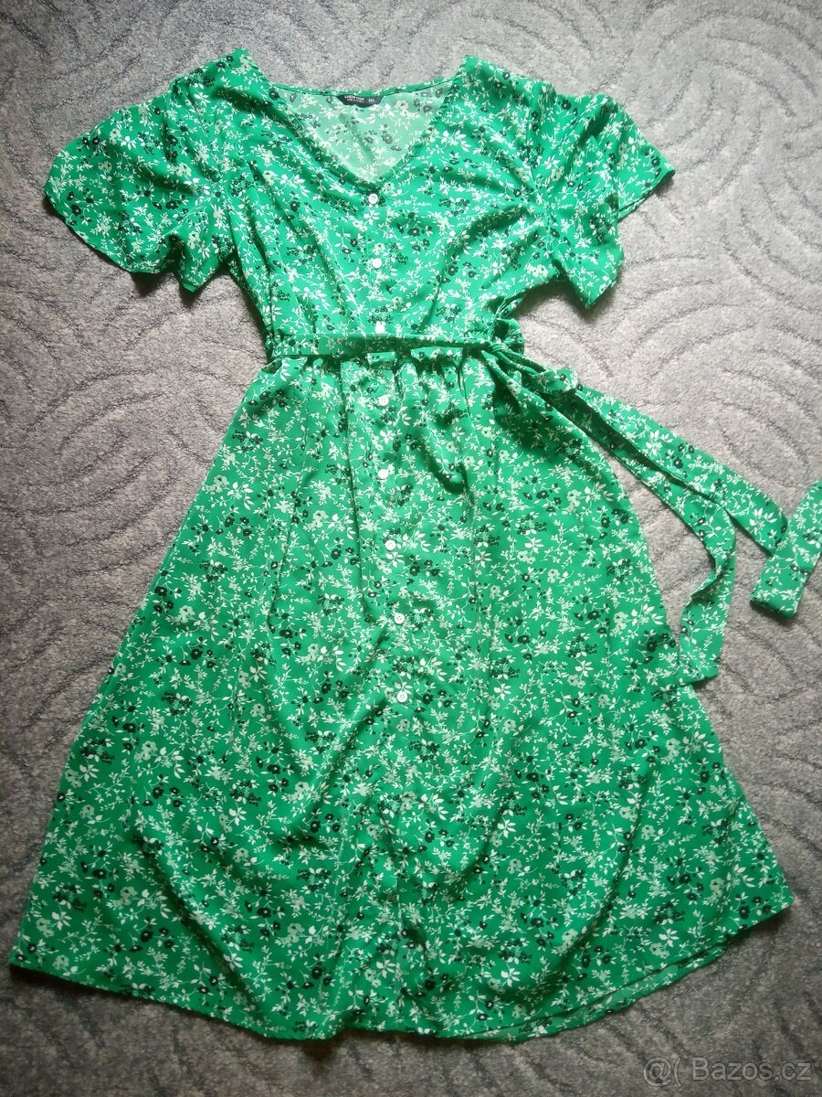 zeleno bílé letní midi šaty Shein Curve vel.xl/ 44