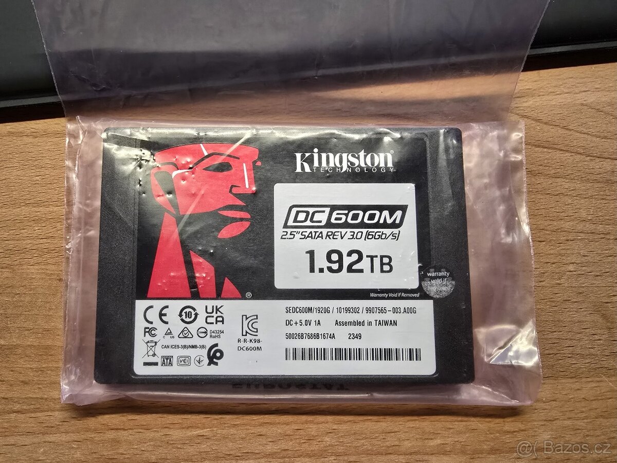 Nový Enteprise SSD Kingston DC600M - 1920 GB (pro NAS)