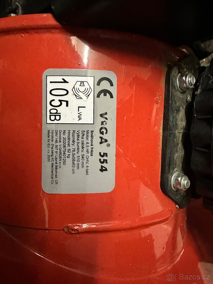 Sněžná fréza  Vega 554 motor Loncin196ccm