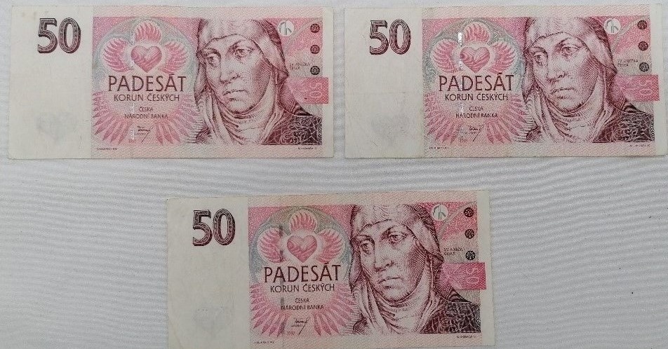 50korun českých 1997 D, C, E, oběh