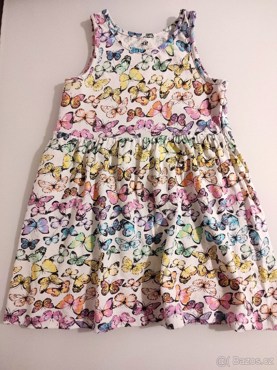 Dívčí šaty a motýlkama, vel. 92
