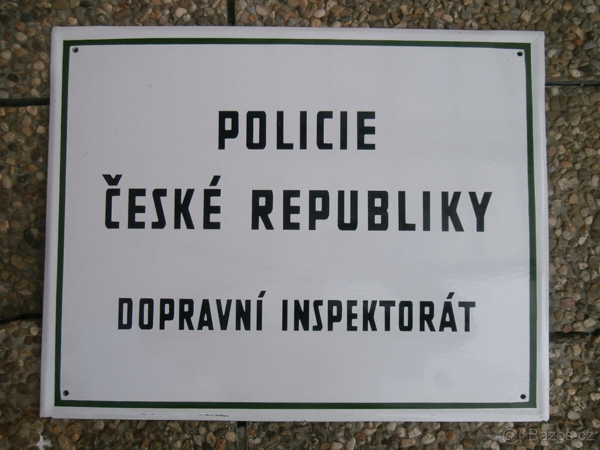 Cedule smaltovaná POLICIE s poštovným za 2.000 kč