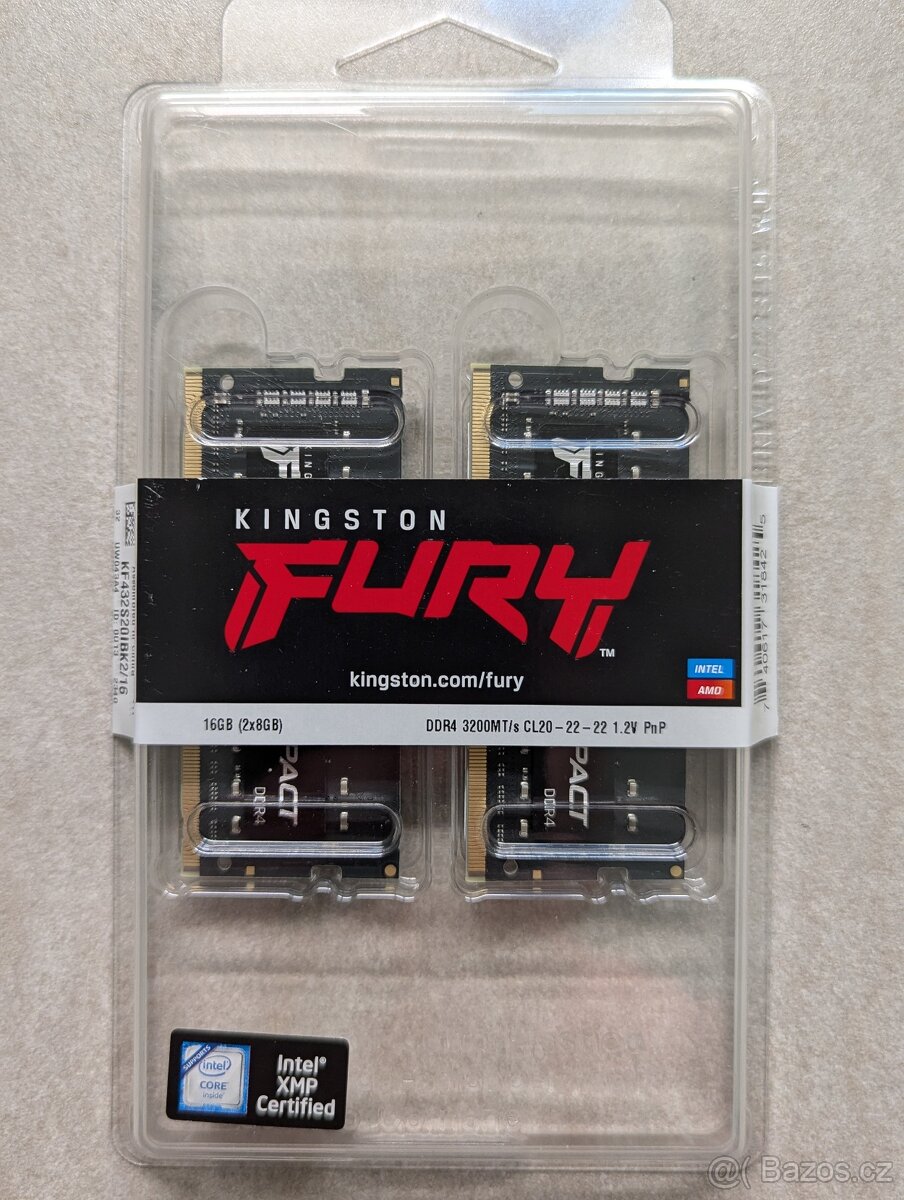 Kingston SO-DIMM FURY 16GB KIT DDR4 3200MHz CL20 Impact