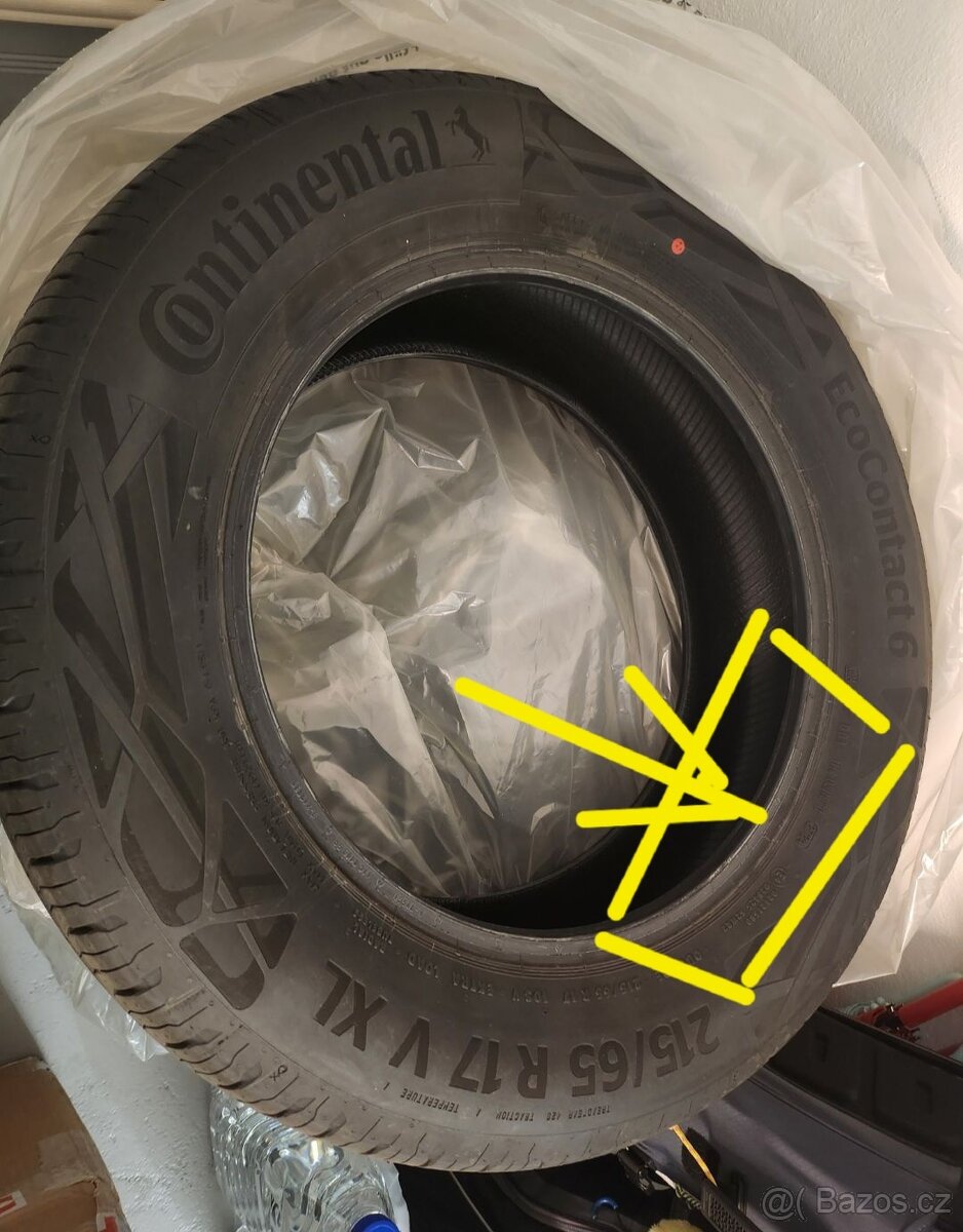 Pneumatiky 215/65 R17 nové letní Continetal 4 ks