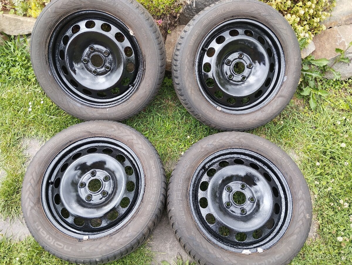 Plechové disky 6Jx16 ET50+ zimní pneu