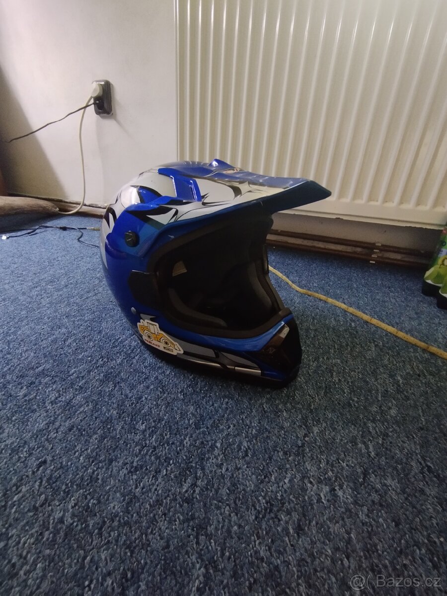 Motokrosová helma + brýle
