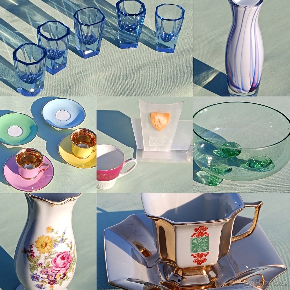 Sbírka porcelánu a skla – retro a starožitnosti