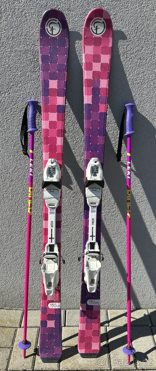 Dětské lyže 130cm + hůlky