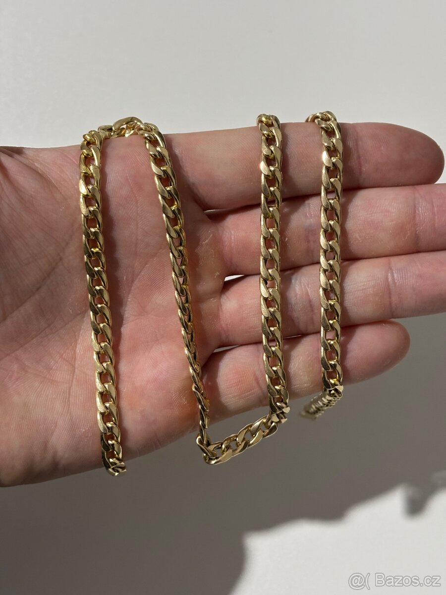 Zlatý řetízek pancier 14k (dutý)