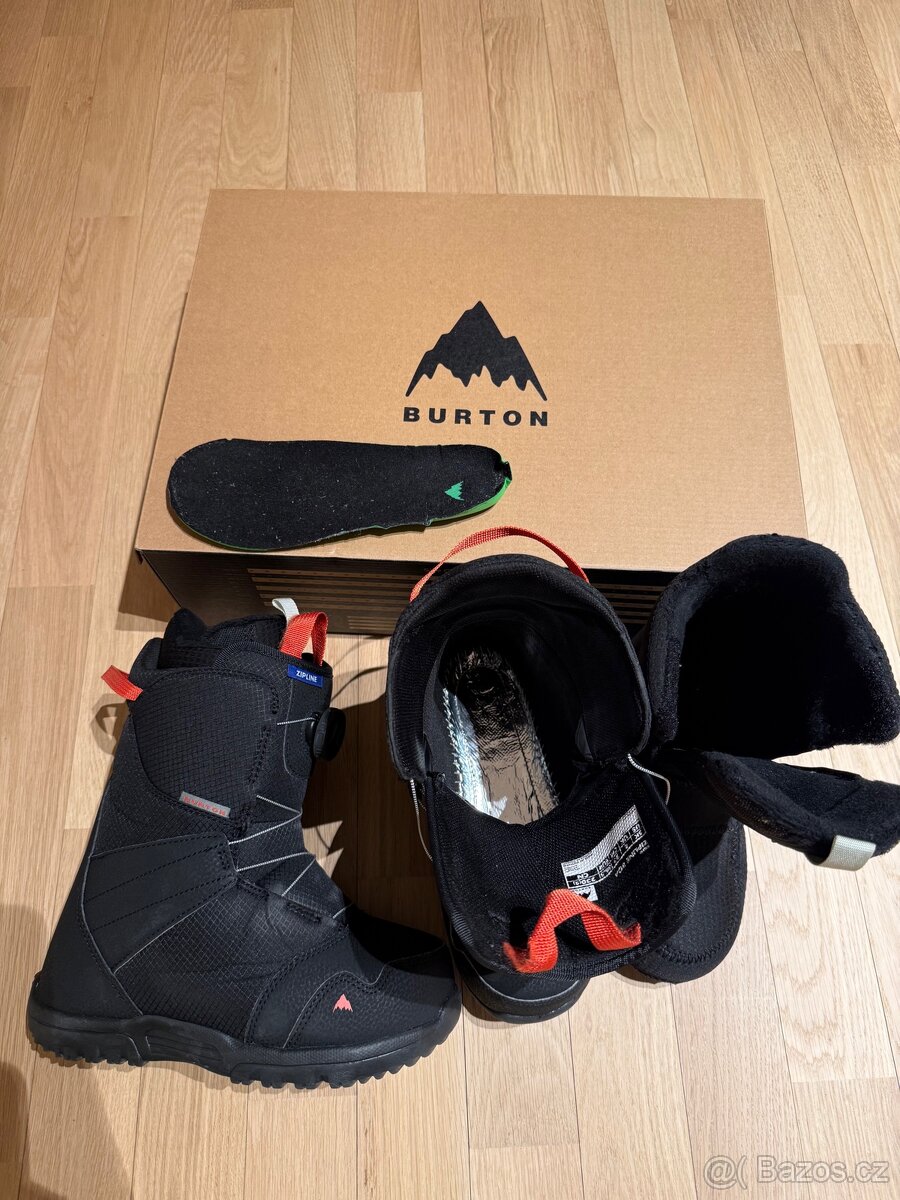 Prodám dětské snowboardové boty Burton Zipline Boa – UK 4