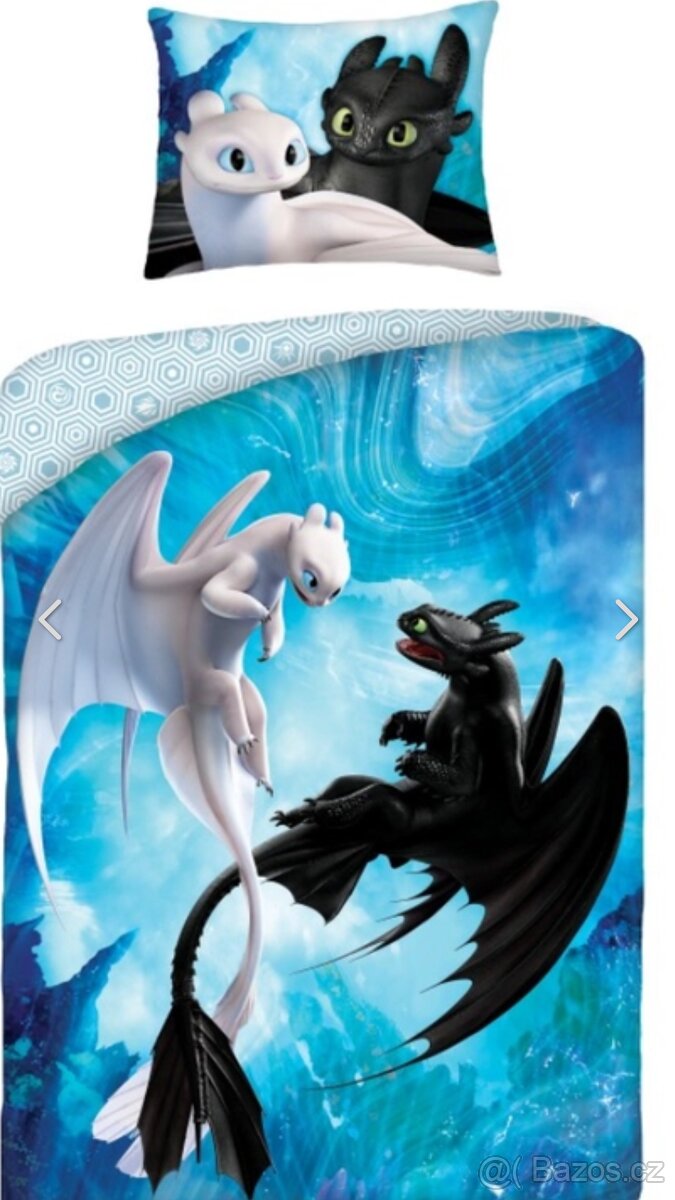 Dětské povlečení JAK VYCVIČIT DRAKA nove