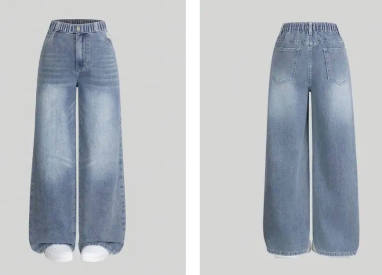 Dívčí rozšířené rifle, vel. 160cm NOVÉ