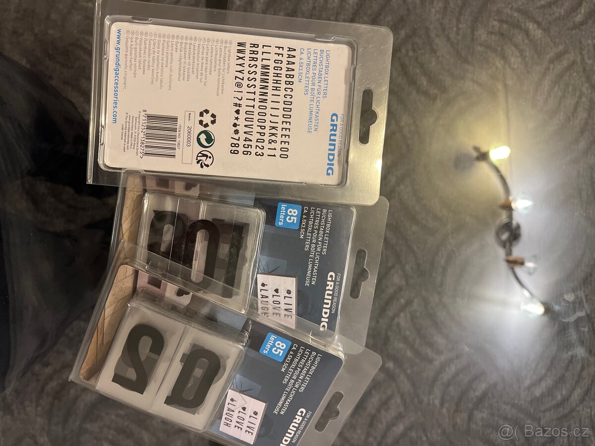 Písmena pro lightbox – 3× 85 ks