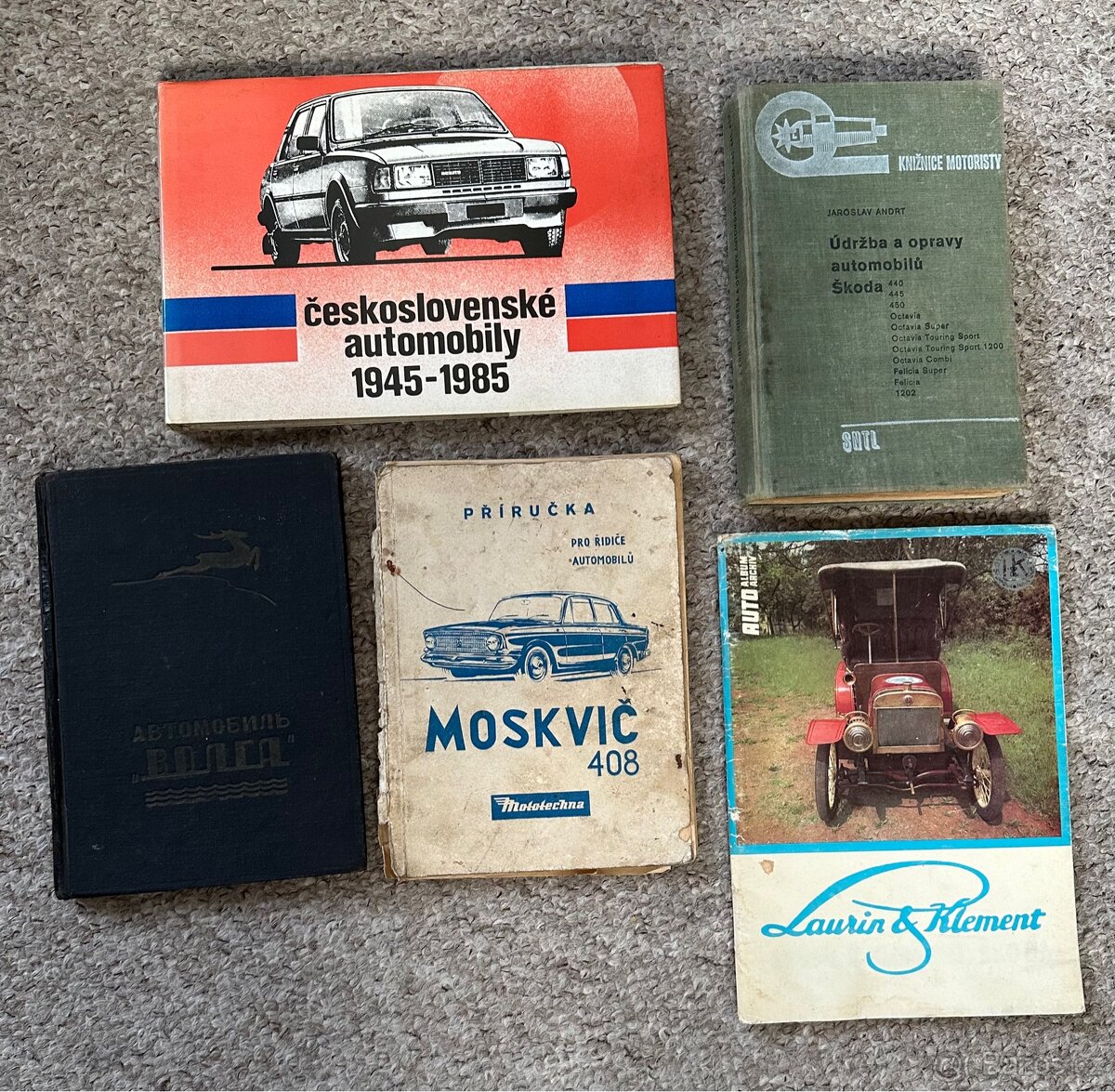 Knihy Laurin & Klement, Škoda, Volha, Moskvič
