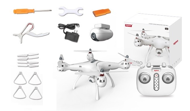 Dron syma X8PRO s GPS s několika bateryemi a nabijeckou