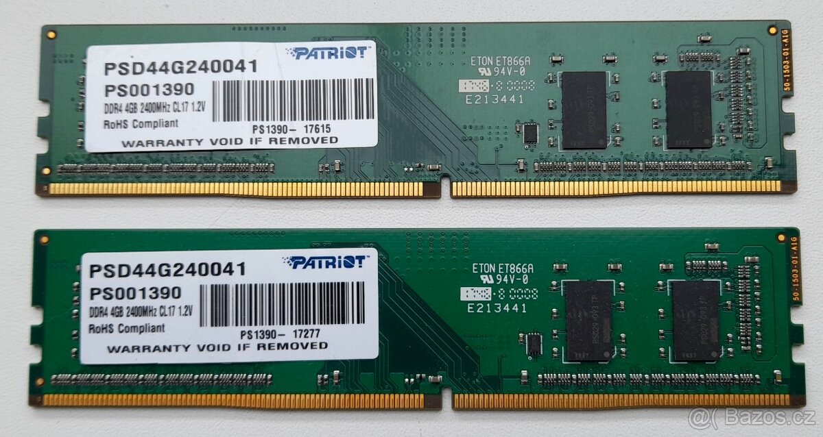 8GB DDR4 za 160,-Kč
