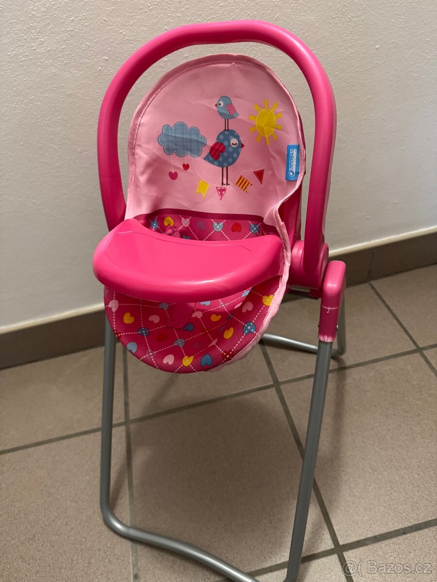 Houpačka+ jídelní židlička pro panenku