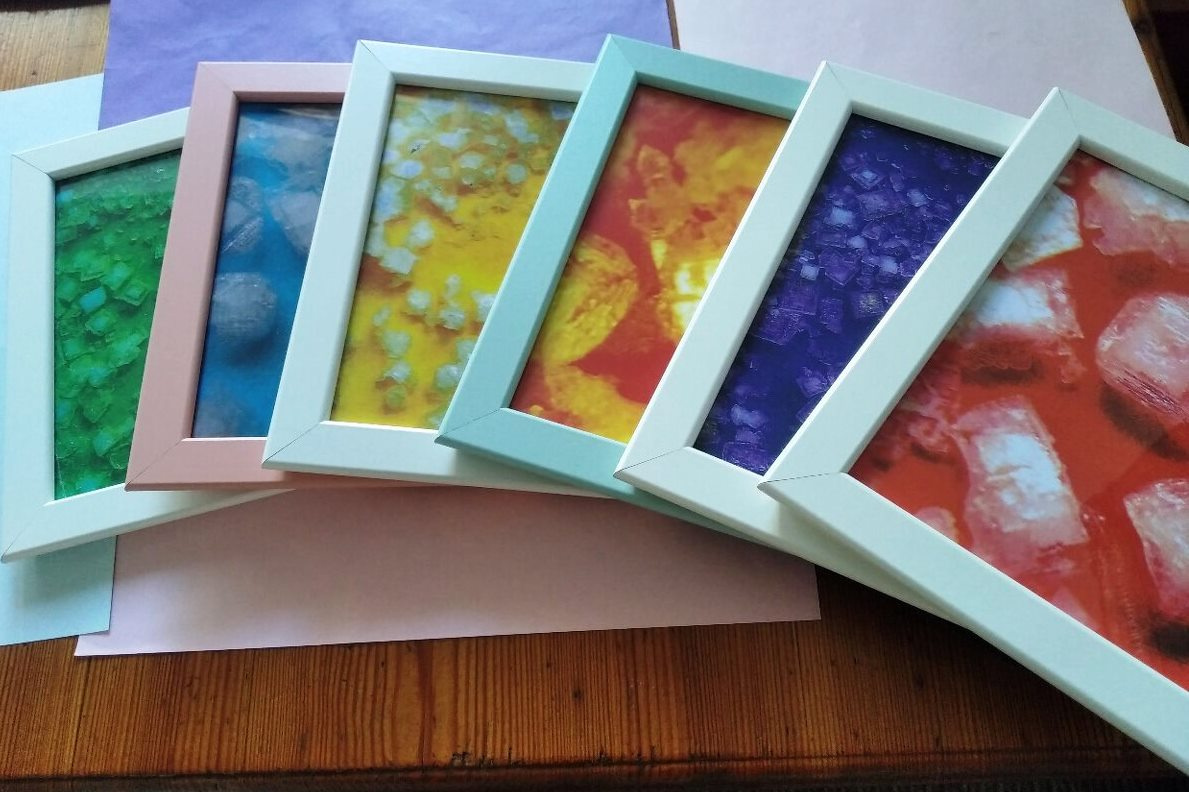 Obrázky léčivých krystalů z Diamantové vody - velikost 13x18