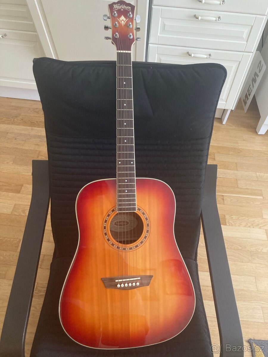 Akustická kytara WASHBURN WD7S-ACS s obalem