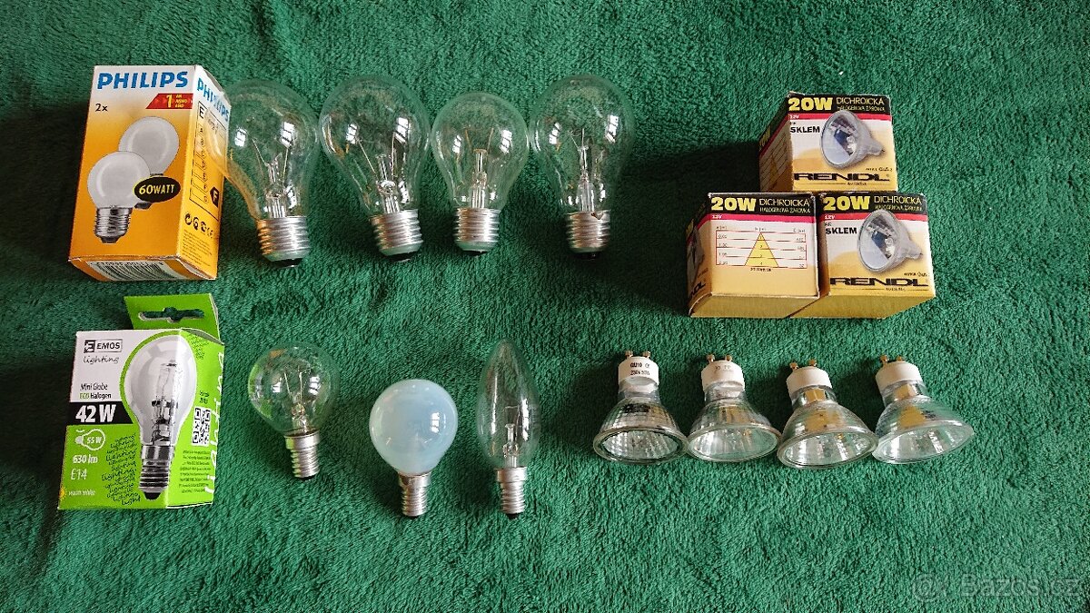 Žarovky vlaknove, halogen, ne LED