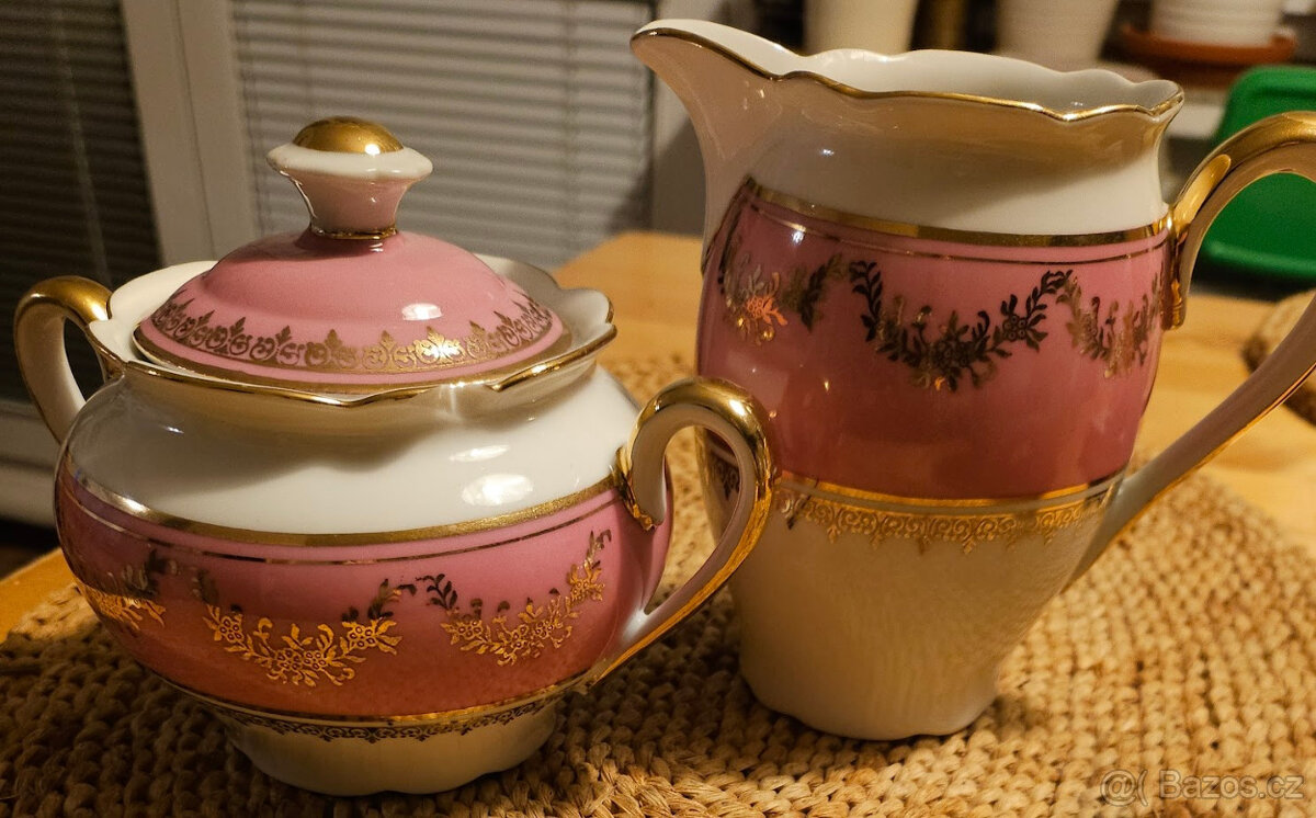 Cukřenka a konvička MZ porcelánka