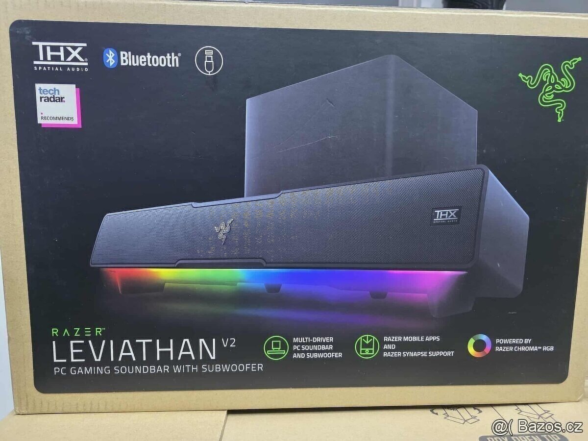Razer Leviathan V2 se subwoofer