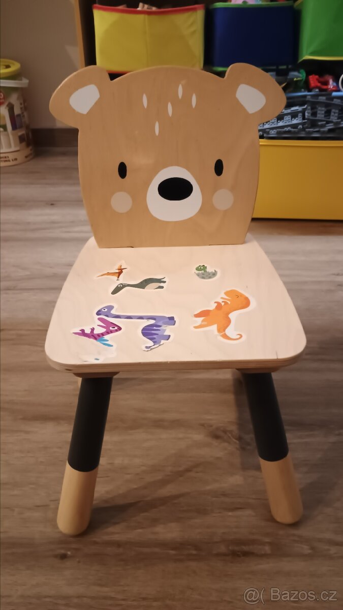 Dětská dřevěná židle Tender Leaf Forest