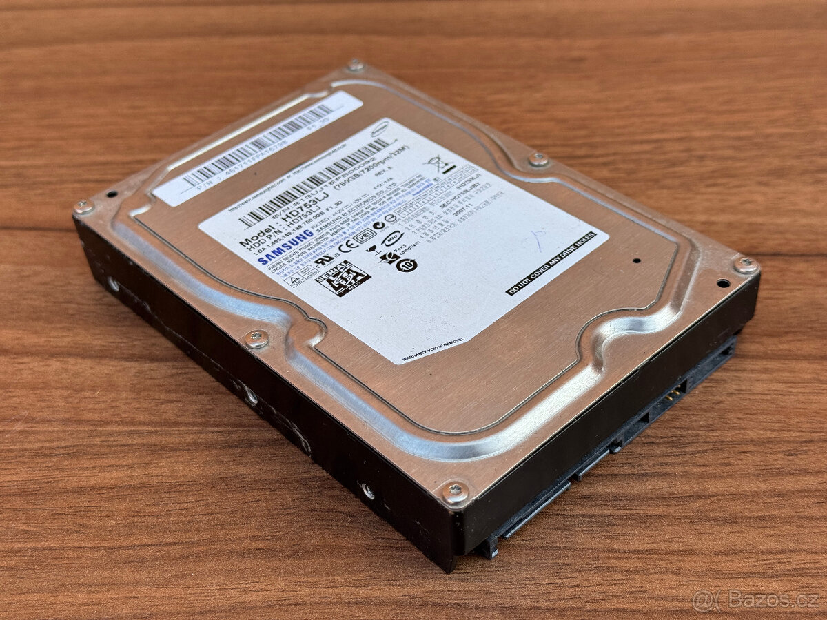 Pevný disk Samsung 750GB SATA – model HD753LJ