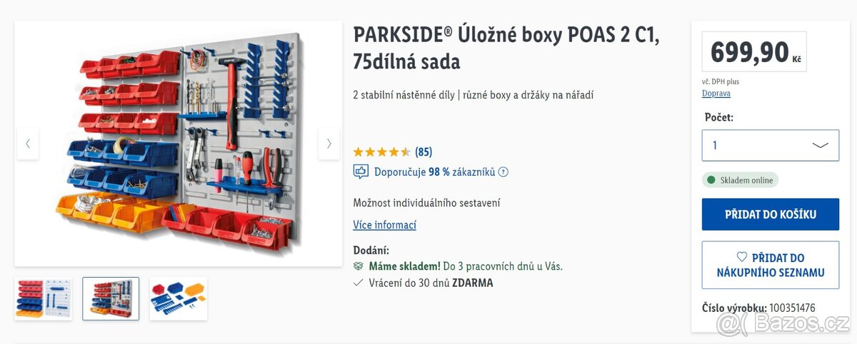 Nové úložné boxy / organizér na nářadí